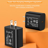 Cargador Rápido USB-C PD de 20W Shenzhen Lvxiangyuan, Adaptador de Corriente con Enchufe Estadounidense, Aprobado por ETL y FCC para iPhone 16, 17 Pro Max y Cámara