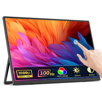 Moniteur portable Eimio 21,5 pouces LED tactile Full HD 100Hz IPS Type-C Plug & Play, extension d'écran pour ordinateur portable, OEM d'usine