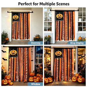 Guirlande lumineuse chaude à piles pour Halloween, en forme de gants doubles, motif flocon de neige, en velours pelucheux, avec <span class=keywords><strong>ruban</strong></span>, pour porche et mur - Product Image 6