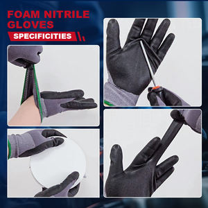 Guantes DE TRABAJO DE SEGURIDAD RECUBIERTOS DE espuma de nitrilo directos de fábrica Guantes de jardín para trabajo general - Product Image 4