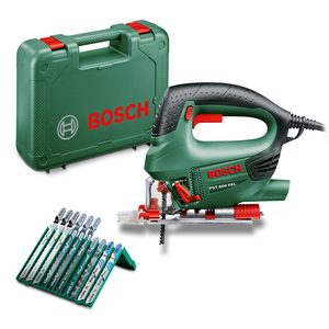 Bosch PST 800 Pel จิ๊กซอว์แบบสั่นพร้อมใบมีด10ใบ06033A0101สำหรับเลื่อยไม้ - Product Image 1