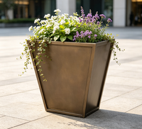 Jardinière sur pied en métal thermolaqué, grande taille, personnalisable, minimaliste, simple, écologique et durable, pour la maison, le jardin, l'hôtel et le commerce