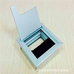 Caja de cables de aleación de aluminio Jin Aoding, cubierta rectangular de 80x80 mm para gestión de cables de escritorio - Product Image 2