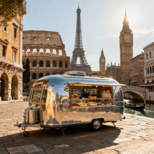 2025 Complete <b>Bbq</b> <b>Grill</b> Trailer <b>With</b> Fridge Fryer <b>Gas</b> Food Truck Caravan Kitchen - Product Image 6