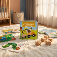 Tableau d'activités Montessori sensoriel en feutre pour tout-petits, livre silencieux, thérapie occiophtalmique, développement de la motricité fine, jouet d'apprentissage cousu