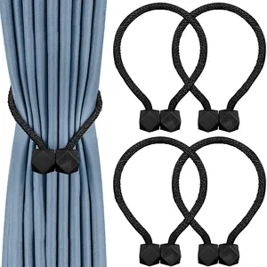 wholesale antique simple lowes black curtain accessories tie backs magnetic window curtain tiebacks holdback