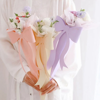 Boîte d'arrangement de Roses faite à la main, 12 pièces, emballages cadeaux, manches simples