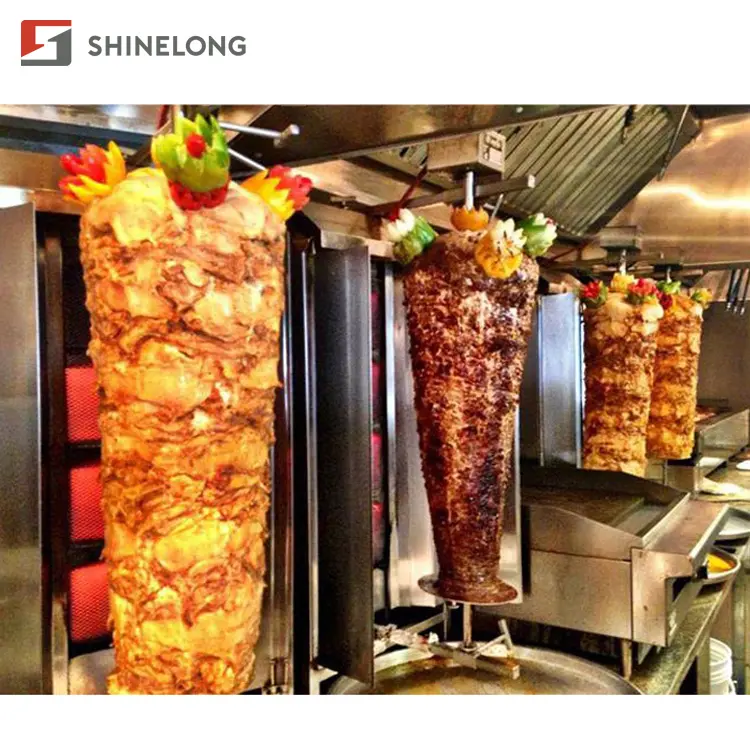 Kebap ekipmanları döner kebap dükkanı Shawarma makinesi