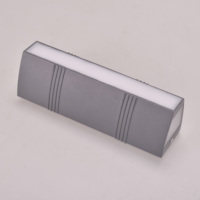 Facile à installer, lumière murale LED étanche en aluminium noir, longue bande, 10W, 16W, 20W, pour jardin