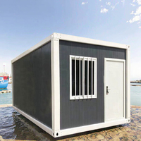Casa Contenedor de Acero Desmontable de 20 Pies, Estilo Europeo, Pequeña Casa Modular Móvil para Apartamento u Oficina en Casa, Casa de Descanso en la Playa