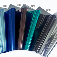 Película de Vinilo para Ventanas con Efecto Espejo Unidireccional Plateado, Control de Calor, Protección UV e Impermeable para Edificios