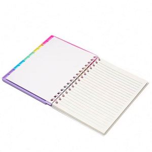 Cuaderno de composición a color A5, tapa dura, encuadernación en espiral, 80 hojas, sensación cómoda al tacto, diario de descompresión, material de oficina para aprendizaje - Product Image 4