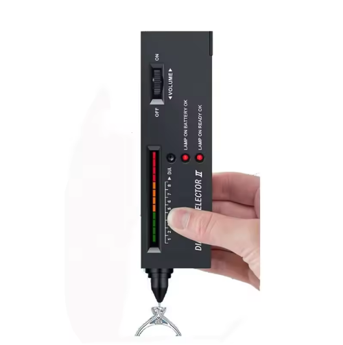 Compact Diamond Tester Pen Upgraded Gemstone Selector LED Indicator Accurate High Accuracy Tool for Jewelry Novice Expert Black