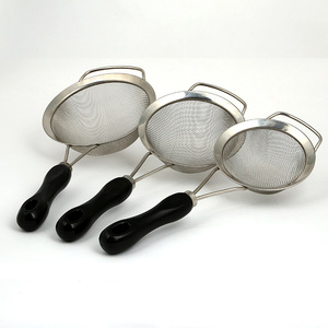 Stainless Steel Strainer Set 7 Piece With Black Handle For Kitchen Use Multifunctional Colander Sieve Filter For Cooking - Product Image 3