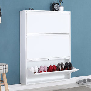 מכירה לוהטת בית מדפי נעליים סלון ריהוט פלדת נעל מדף ארון עם 3 שכבה נעל ארון - Product Image 2