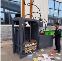 Presse à balles hydraulique semi-automatique verticale ES pour petits carrés de rebuts d'aluminium et de carton, machine de recyclage certifiée CE, balles/heure