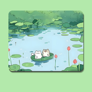 Tapis de souris mignon pour chat, petit tapis de bureau ergonomique avec support de poignet, repose-poignet de clavier dessin animé - Product Image 2