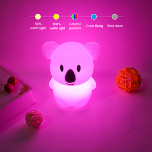 <span class=keywords><strong>Koala</strong></span> lampe de nuit LED Design créatif de dessin animé à changement de couleur Télécommande bébé éclairage commercial pour l'apprentissage du travail - Product Image 4