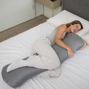 OEKO 100 Oreiller de corps rafraîchissant matelassé Oreiller fonctionnel lesté de 8lb pour un sommeil apaisant - Product Image 1
