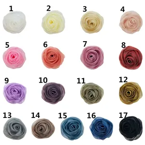 Accesorios de Costura DIY de 5 cm (1.9 pulgadas), Encaje de Organza de 6 cm, <span class=keywords><strong>Flores</strong></span> Artificiales de Rosa Real en 3D, <span class=keywords><strong>Flores</strong></span> Artificiales - Product Image 2