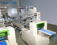Machine d'emballage horizontale automatique pour cupcakes, pains grillés, pains, croissants, avec convoyeur d'alimentation