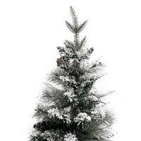 YF Schneebedeckter PVC Künstlicher Weihnachtsbaum 120cm Feiertagsdekoration für Zuhause Wohnzimmer Büro Hochzeit & Schaufenster