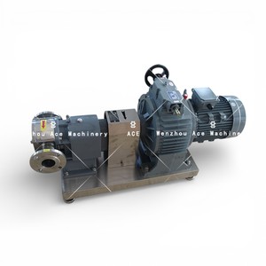 Pompe rotative à lobes Ace en acier inoxydable de qualité chimique pour le transfert de liquides à haute viscosité (colle à verre, mastic) - Product Image 1