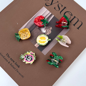 Cao Cấp Mini Axit Acetic Grip Trái Cây Kẹp Bên Dễ Thương Clip Bị Hỏng Tóc Kẹp Tóc Phong Cách Ngọt Ngào Tóc Phụ Kiện - Product Image 3