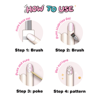 HONEY GIRL Dernière Poke Sculpting French Gel Vernis À Ongles Facile DIY Lace Art Lampe LED 2 Couleurs De Base Classiques pour OEM/ODM Vente En Gros