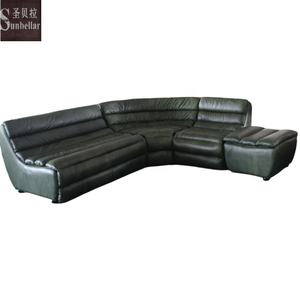 Su misura di alta qualità stile per il tempo libero in vera pelle <span class=keywords><strong>vintage</strong></span> <span class=keywords><strong>angolo</strong></span> e divano componibile soggiorno hotel casa mobili - Product Image 4