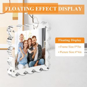 5x7 Clear Acrylic Scalloped Magnetic Photo <b>Frame</b> Scalloped Acrylic <b>Picture</b> <b>Frame</b> - Product Image 2