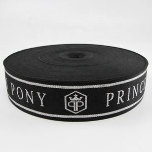 Fashion Smooth Polyester Belt Soft Recycled Polyester <b>Webbing</b> 50mm Band Belt Jacquard Elastic Band With Double Colors Logo - Product Image 6