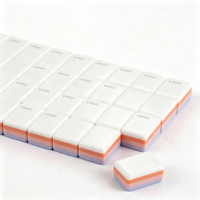 Jeu de Mahjong de luxe moderne américain personnalisé à 3 couleurs superposées, 166 pièces, avec masque Joker et design craquelé, en acrylique transparent vert, pour le jeu de hasard