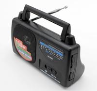 Radio portable multibande haute sensibilité Dongguan Crazy Hot Sale pour la maison en Indonésie, AM FM SW, avec haut-parleur intégré et double batterie FM-0084