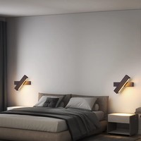 Lampe murale LED créative rotative à spectre complet en fer, style moderne, simple, contemporain, minimaliste et luxueux, pour chambre, salon et bureau