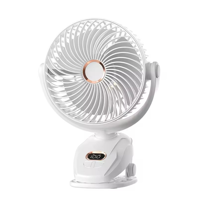 Customized 3-in-1 Foldable Rechargeable USB-Powered Plastic Mini Portable LED Display Desk Fan Modern Style for Household Hotel
