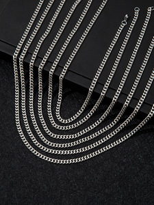 Collar de Cadena Cubana NK de Acero Inoxidable para Mujer, Diseño Simple y Personalizado, Estilo Hip-hop Urbano, Novedad en Europa y Estados Unidos - Product Image 3
