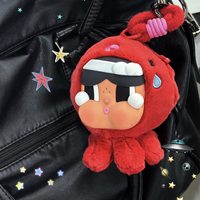 Оригинальный аутентичный POPMART Tears Flow Sea Series: Стеклянная плюшевая сумка для наушников, брелок-игрушка в тематике животных, 10 см, CN, для детей 5-7 лет