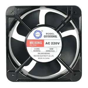 GX15050HSL 220VAC 150x150x50mm 2650RPM 6 Inch manchon roulement axial ventilateur à grande vitesse et grand débit d'air