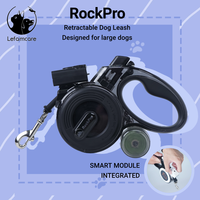 Laisse pour chien mains libres RockPro pour grands chiens, laisse pour animaux de compagnie robuste et réfléchissante avec poignée rembourrée pour la course à pied, le jogging et la marche