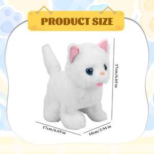 Animal en peluche électronique interactif avec aboiement de <span class=keywords><strong>marche</strong></span> et queue remuante Caractéristiques Cadeau de Noël - Product Image 4