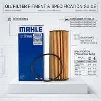Filtre à huile MAHLE OX1107D 06L115562 pour VW Golf Tiguan Passat Audi A3 A4 A5 A6 Q3 Q5 Skoda Octavia EA888 Gen3 1.8T 2.0T TFSI
