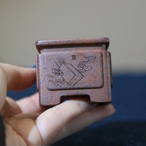 Purple <b>Clay</b> Bonsai <b>Pots</b> Oval Rectangular Square Handmade Miniature Antique Palm Sized Planters - Product Image 3
