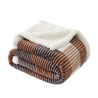 Couverture Sherpa à double motif écossais, épaisse, réversible, en flanelle polaire et velours, chaude, pour lit, canapé et fauteuil