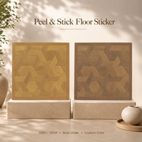 Parquet en chêne naturel personnalisé en usine, carrelage de sol en bois PP, 0,76 mm, autocollant adhésif pour sol, à coller soi-même