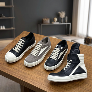 High Quality 2026 New Famous Brands Men Genuine <b>Leather</b> Shoes Cotton Midsole Rubber Outsole Designer <b>Sneakers</b> Women Shoes - Product Image 2