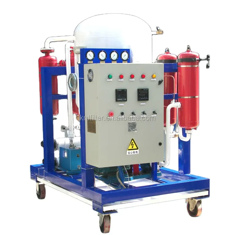 Mất nước Biến Áp Dầu Chân Không Máy Lọc Thiết Bị Dầu Tuabin Demulsifier Máy Lọc