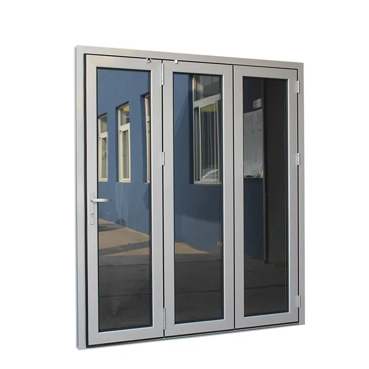 Long Service Life Standard Size Aluminium Folding Sliding Doors Bi Fold Doors with German Hardware