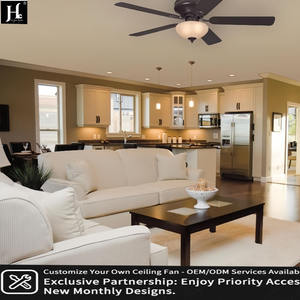 Ventilateur de plafond lumineux de style européen classique, 52 pouces, 5 pales, moteur CC, silencieux, avec prise américaine, source décorative en métal - Product Image 4