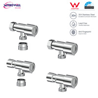 Robinet d'arrêt d'angle à ouverture rapide en acier inoxydable écologique Gohler Watermark G1/2 avec écrou lâche pivotant